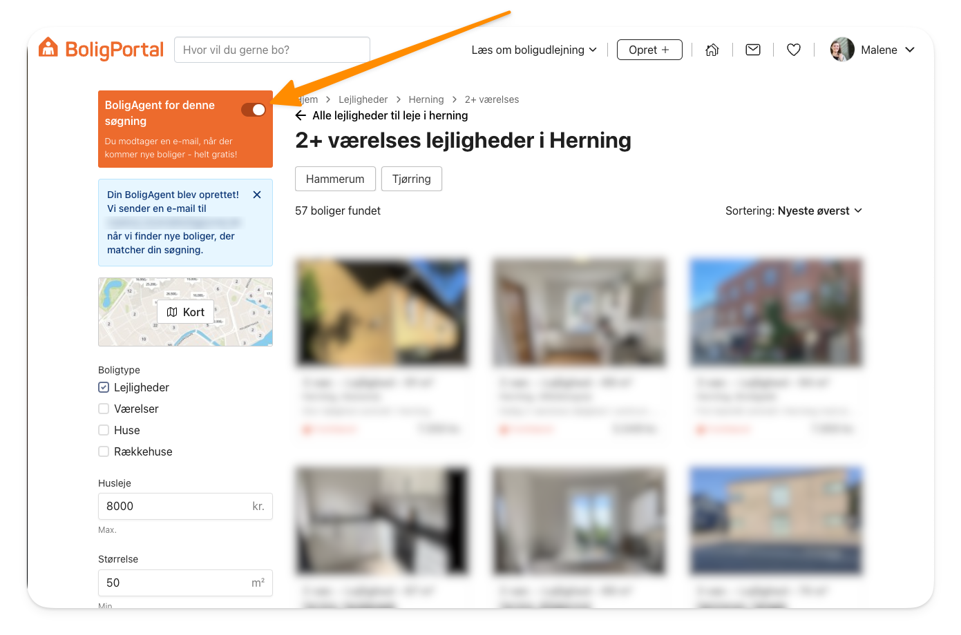 Hvordan opretter jeg en BoligAgent, så jeg automatisk får besked om nye ...