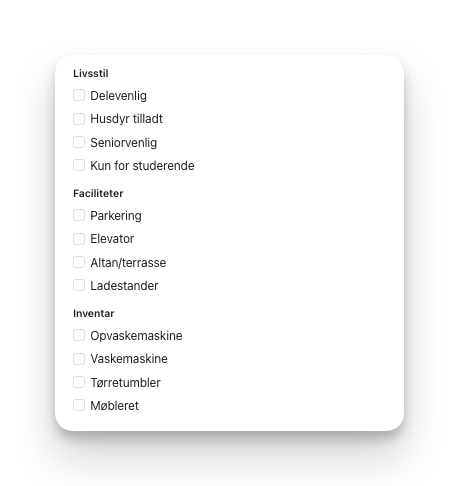 Kryds af i bokse om livsstil, faciliteter og inventar .png
