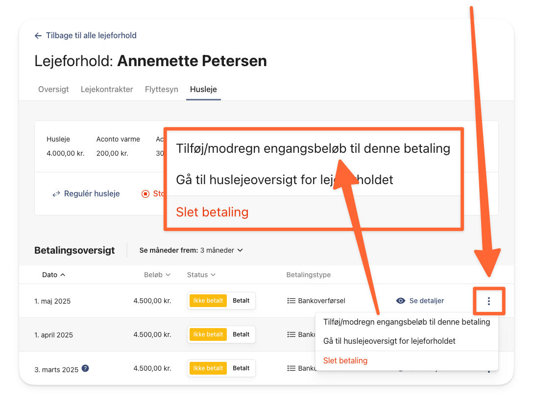 Klik på de tre prikker for at tilføje eller modregne et engangsbeløb.png