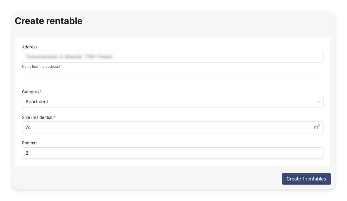 Create rentable and enter adress, size and rooms.png