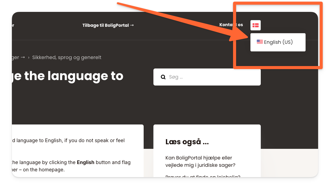 Change Lamguage to English ind Support Center.png