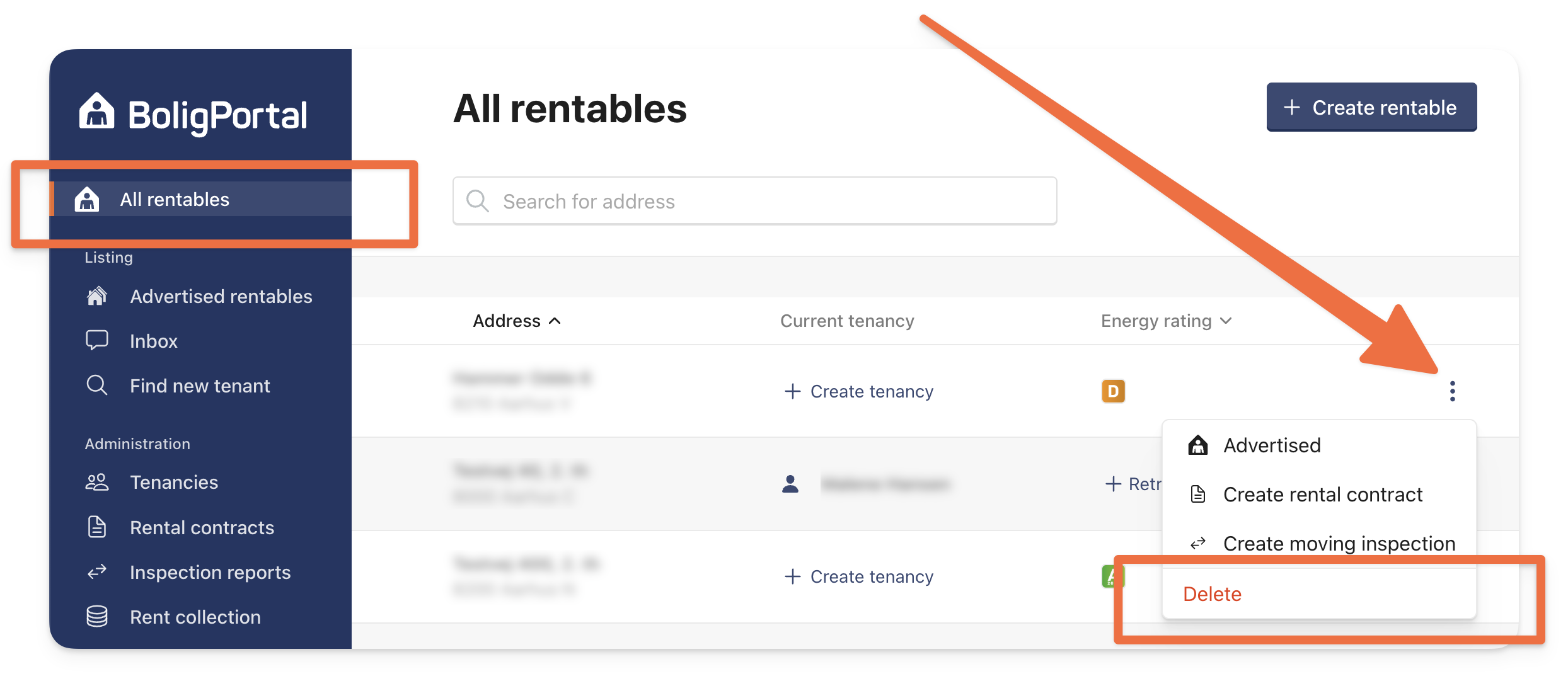 Delete your rentable under All Rentables and click on Delete.png