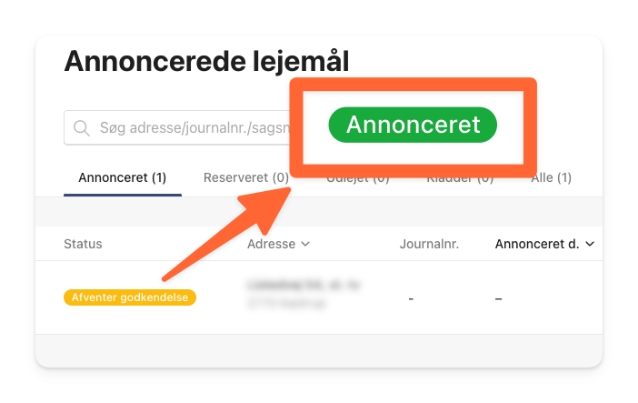 Annonce afventer godkendelse og annonceret.png