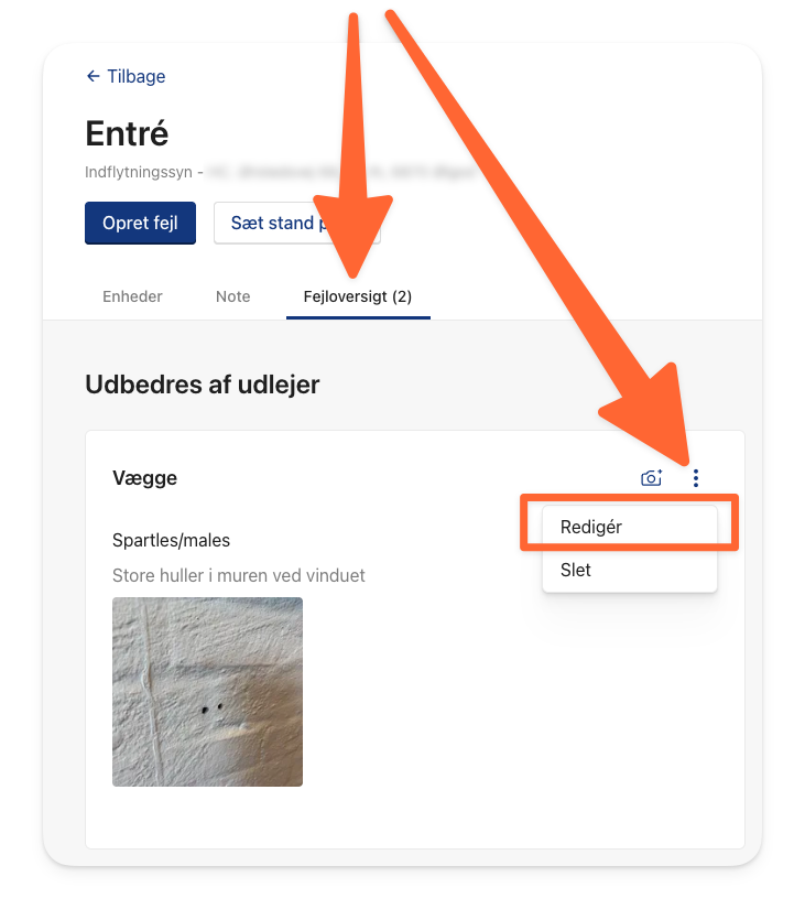 Gå til fejloversigt for at redigere dine indtastede fejl og mangler.png