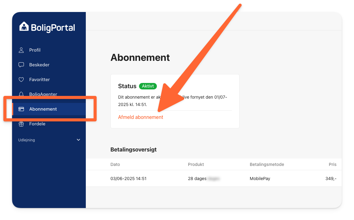 Afmeld abonnement under Abonnement på din profil.png
