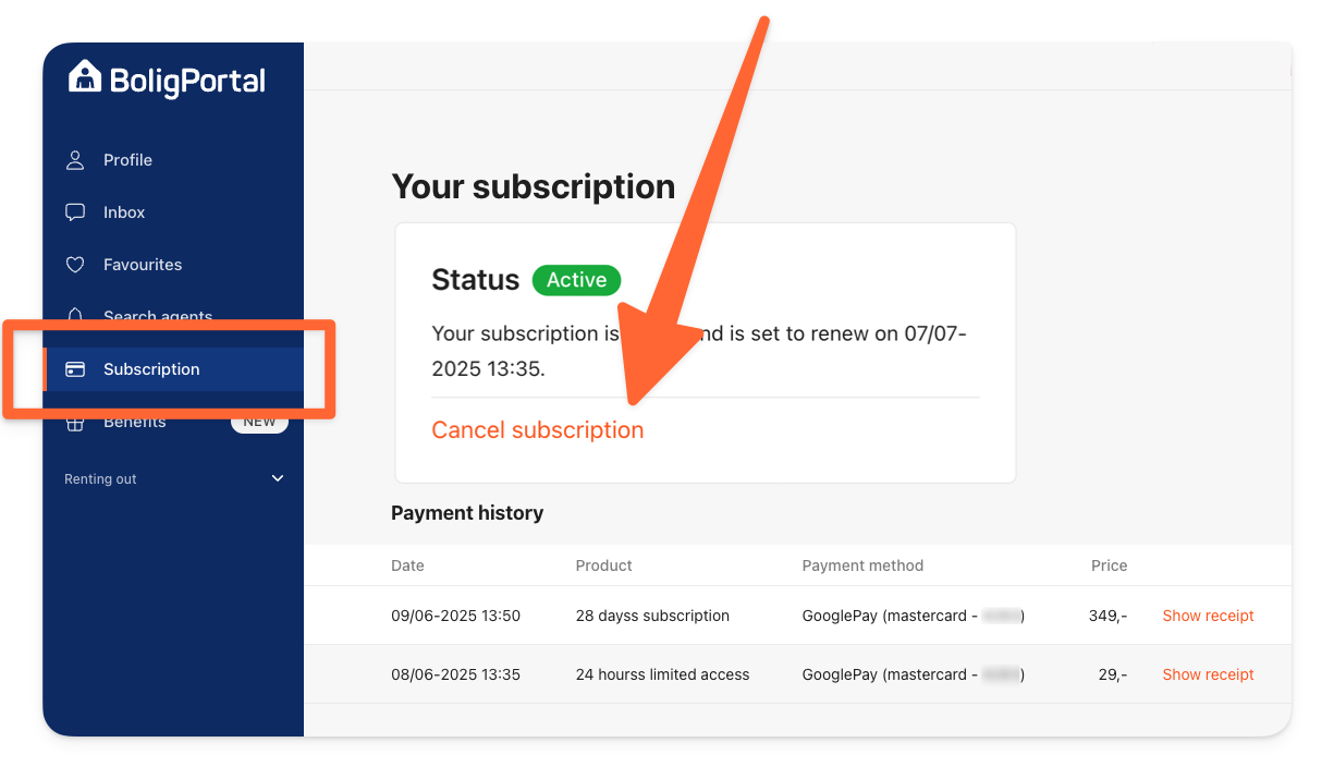 Cancel your subscription on BoligPortal.png