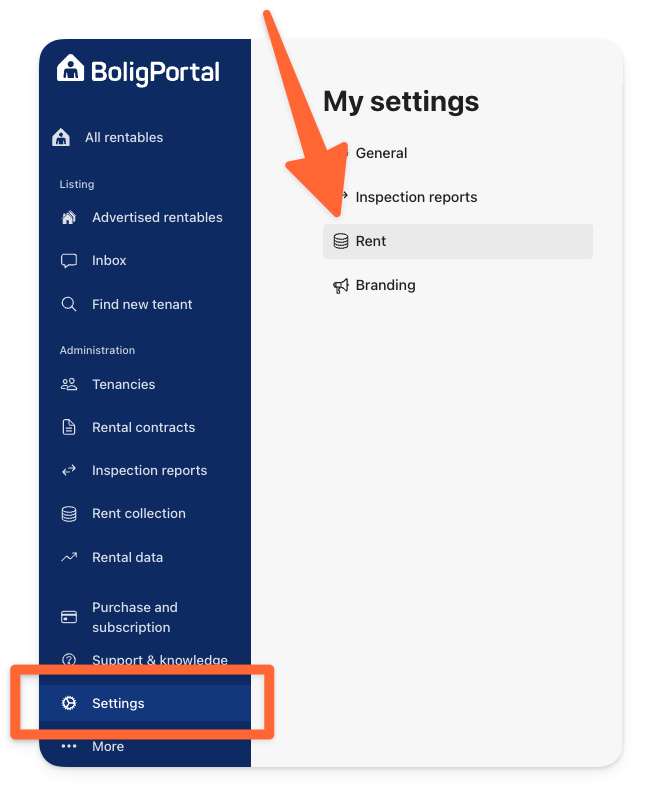 Go to Settings and click on the Rent tab.png
